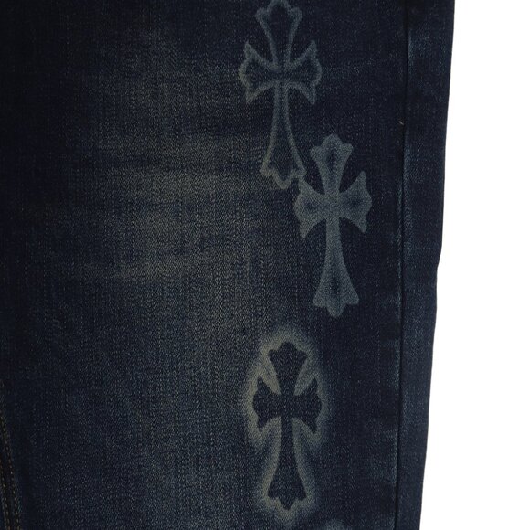Chrome Hearts Cross Denim Pants Blue - Picture 5 of 7